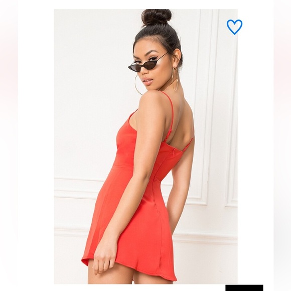 Revolve Superdown Evie tie front red mini dress medium - Picture 2 of 9